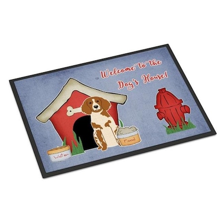 Carolines Treasures BB2826MAT Dog House Collection Brittany Spaniel Indoor Or Outdoor Mat; 18 X 0.25 X 27 In.